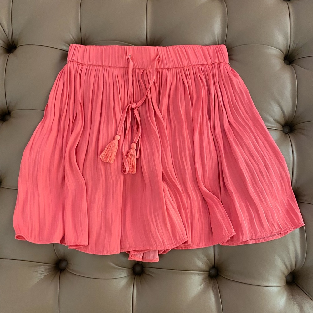 Zara Pink Silky Skirt w/ Tassles